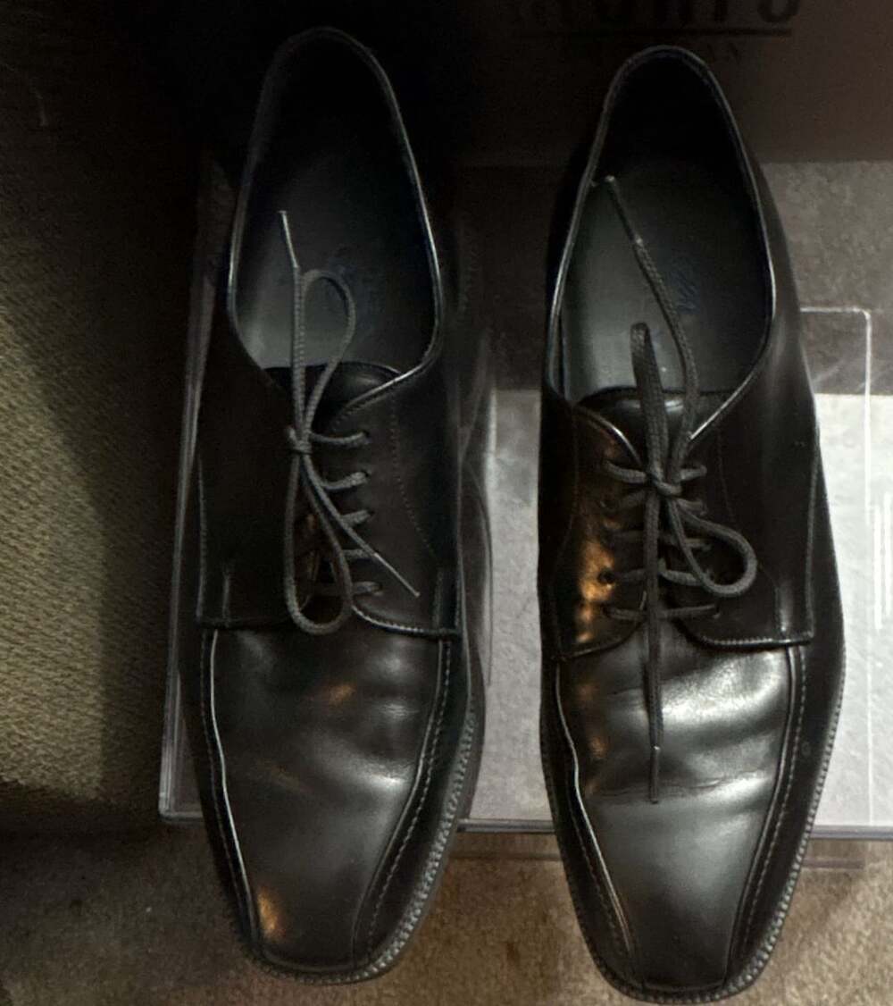 Neil M President Oxford Size 10D Black Leather Dress Shoes